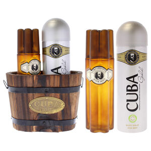 Cuba Gold by Cuba for Men - 2 Pc Gift Set 3.4oz After Shave, 6.7oz Body Spray